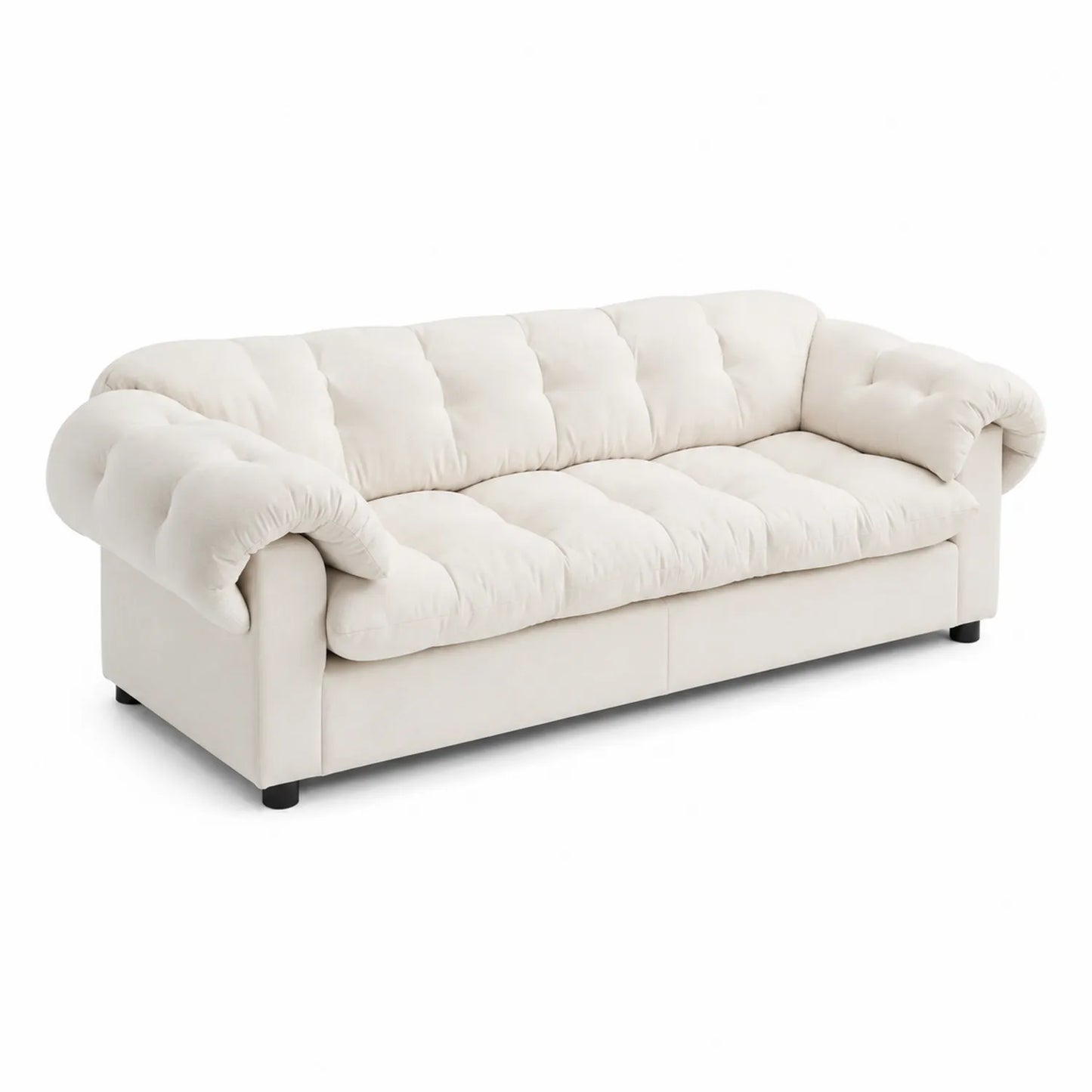 Dreiersofa 220 cm mit Stoffbezug in Beige