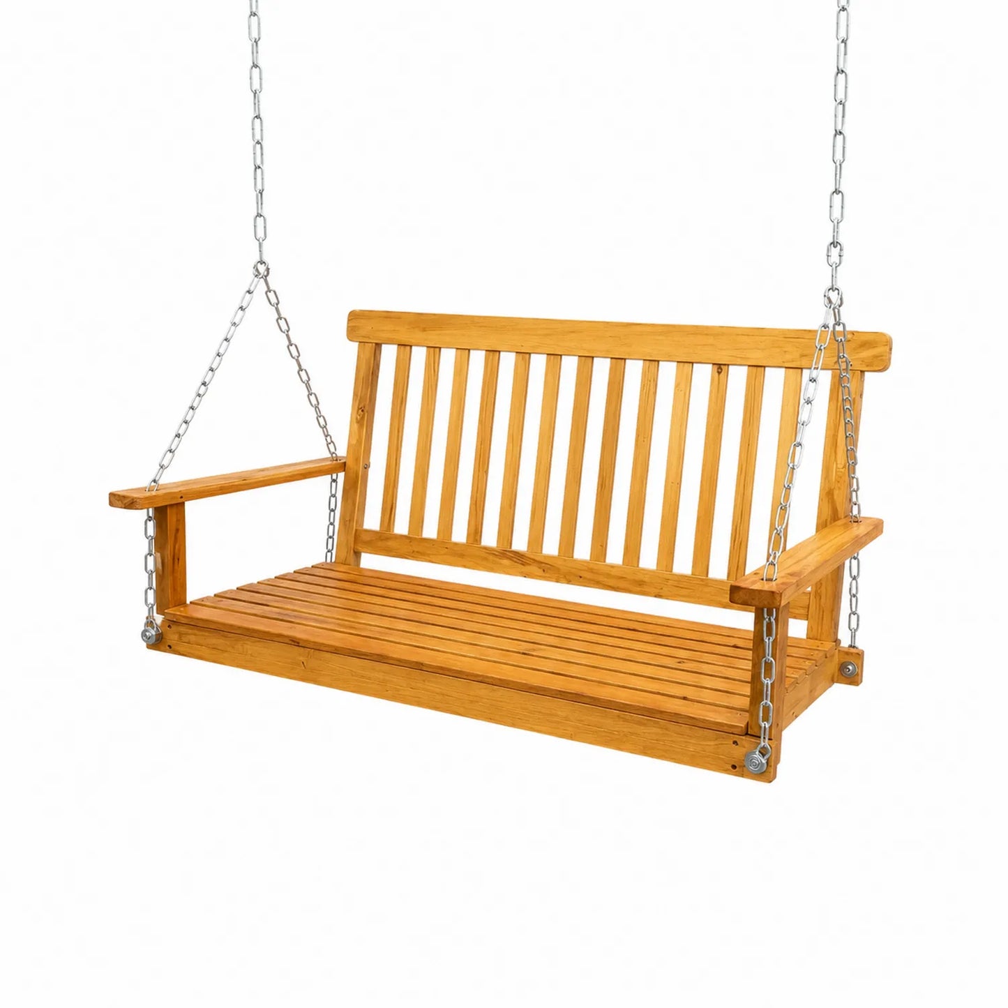 Holz Hängeschaukel Bank Outdoor 2-Sitzer Teakholz mit Kette