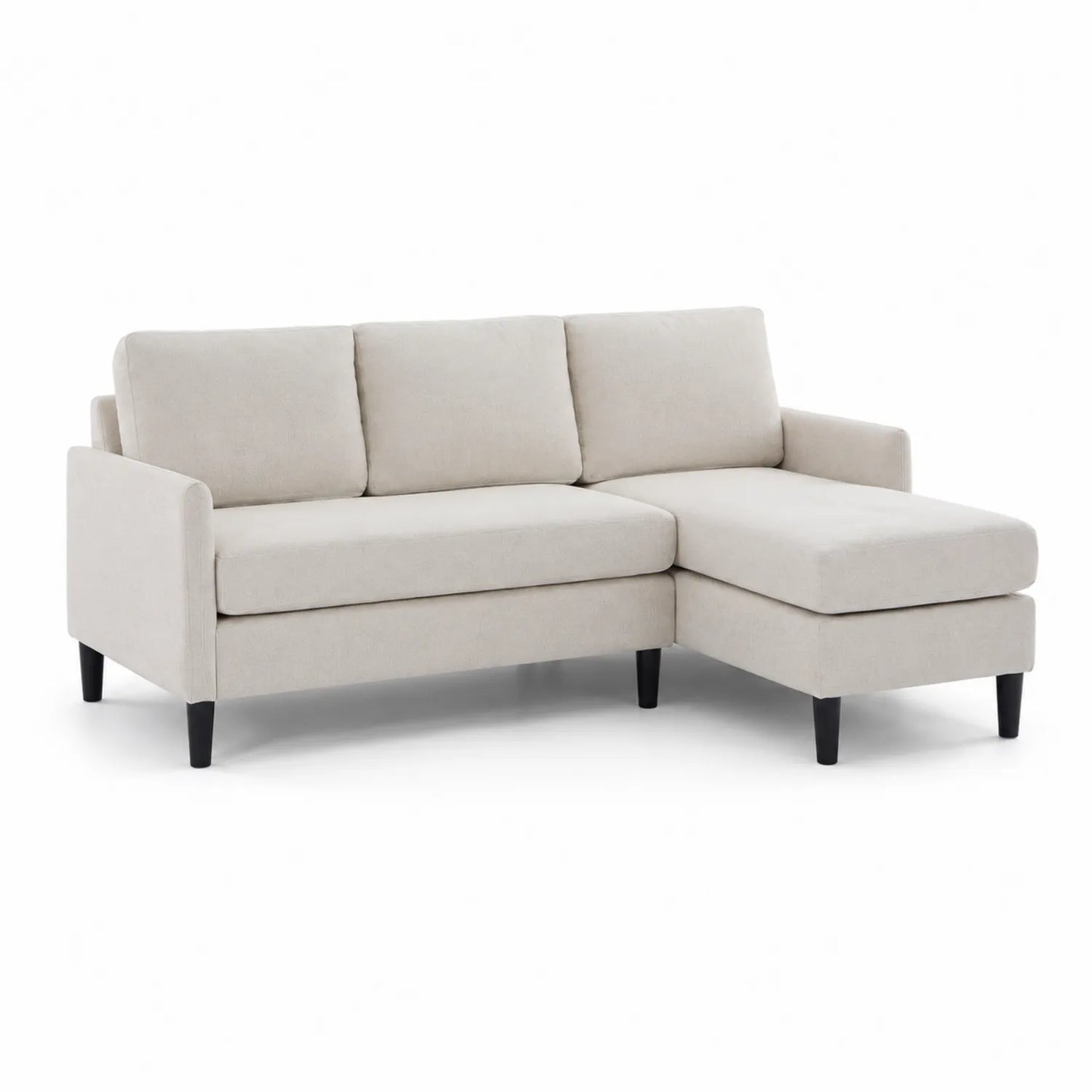 Ecksofa Beige Polyester L-Form