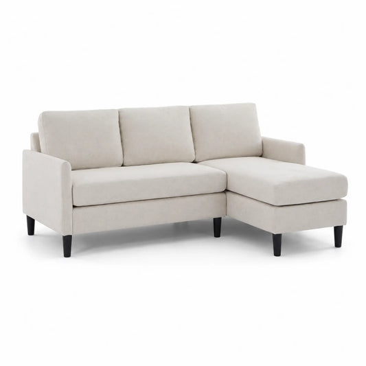 Ecksofa Beige Polyester L-Form